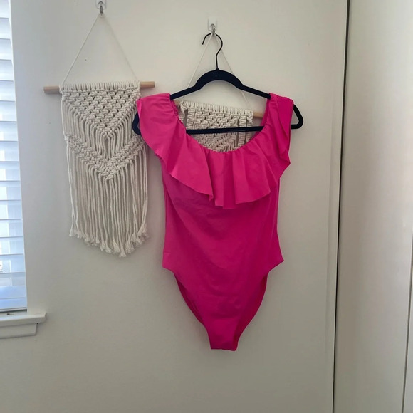 Trina Turk Monaco Off The Shoulder One Piece Bathing Suit Sz 12 - Picture 2 of 7